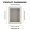 Natural Whitewash Wood Shadow Box Frame with Acrylic Front - Light Brown Suede Backing, 30 Sizes